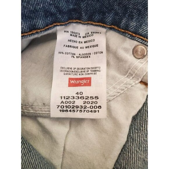 Wrangler Jean Shorts Denim Men's Size 40"x10" Blue Medium Wash Dad Shorts EUC - Picture 4 of 7